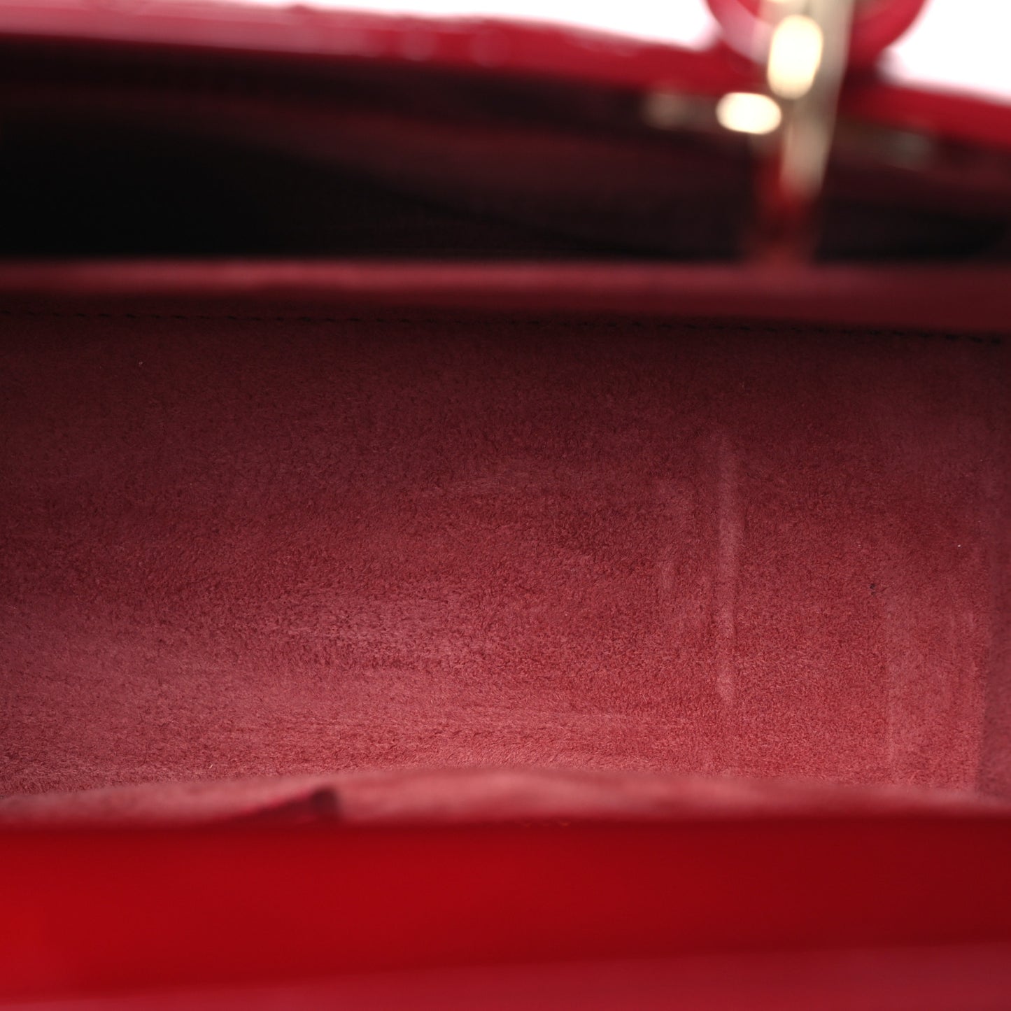 Patent Cannage Medium Lady Dior Red