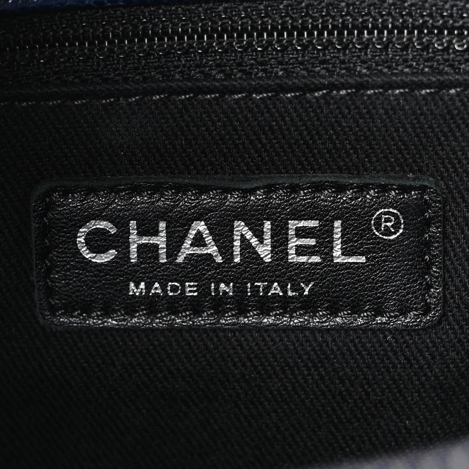 Chanel Iridescent Caviar Quilted Chic Shopping Tote Blue 6 of 10