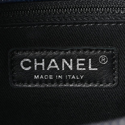 Chanel Iridescent Caviar Quilted Chic Shopping Tote Blue 6 of 10