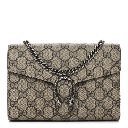 Gucci GG Supreme Monogram Mini Dionysus Chain Wallet Beige Taupe 1 of 12