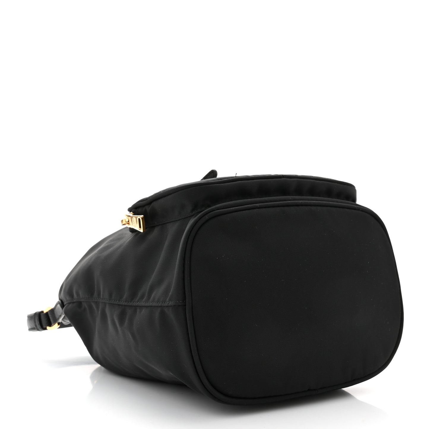 Saffiano Tessuto Nylon Mini Bucket Crossbody Bag Black