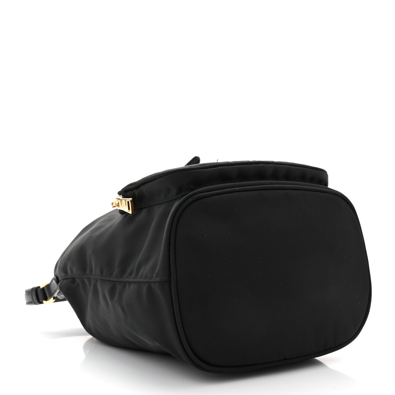Prada Saffiano Tessuto Nylon Mini Bucket Crossbody Bag Black 4 of 10