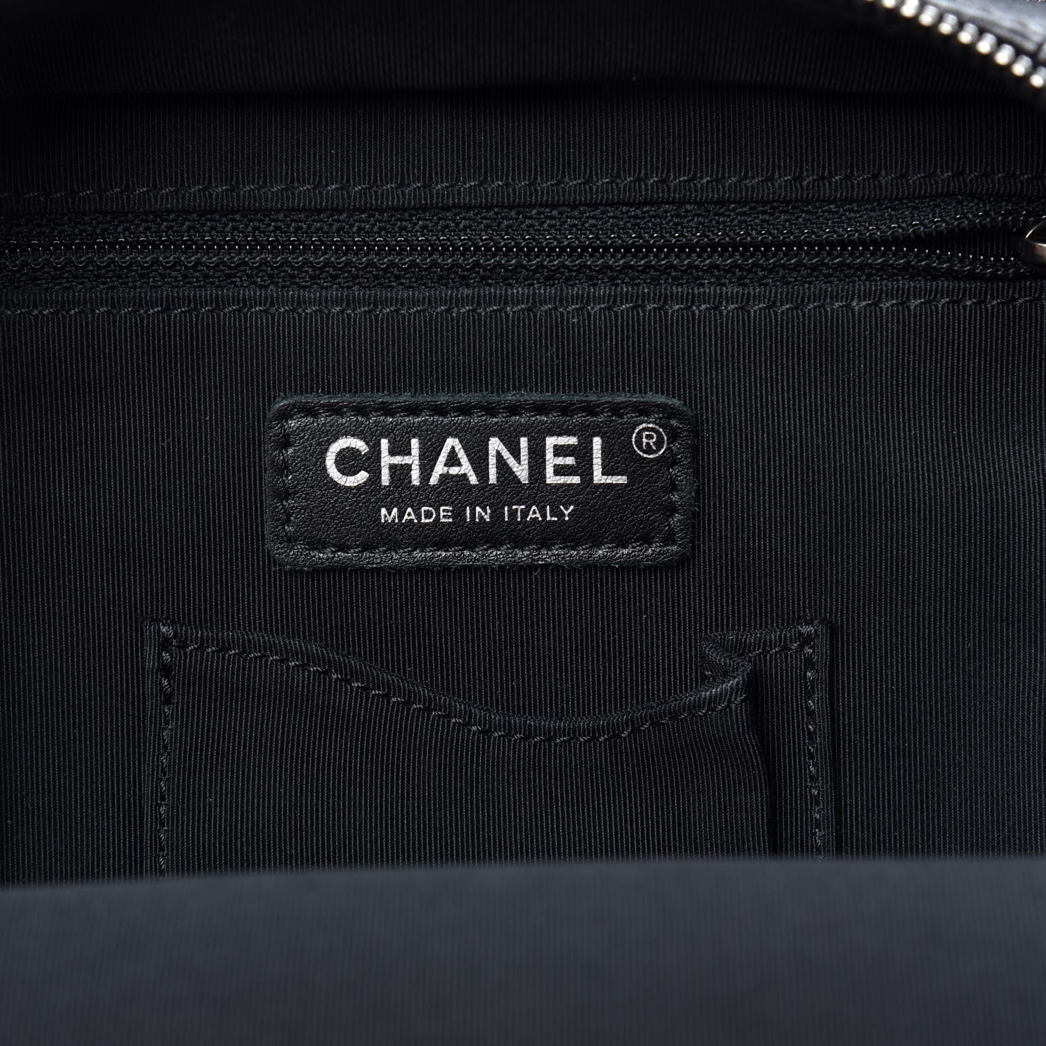 Chanel Lambskin Quilted Drawstring Backpack Black 6 of 10