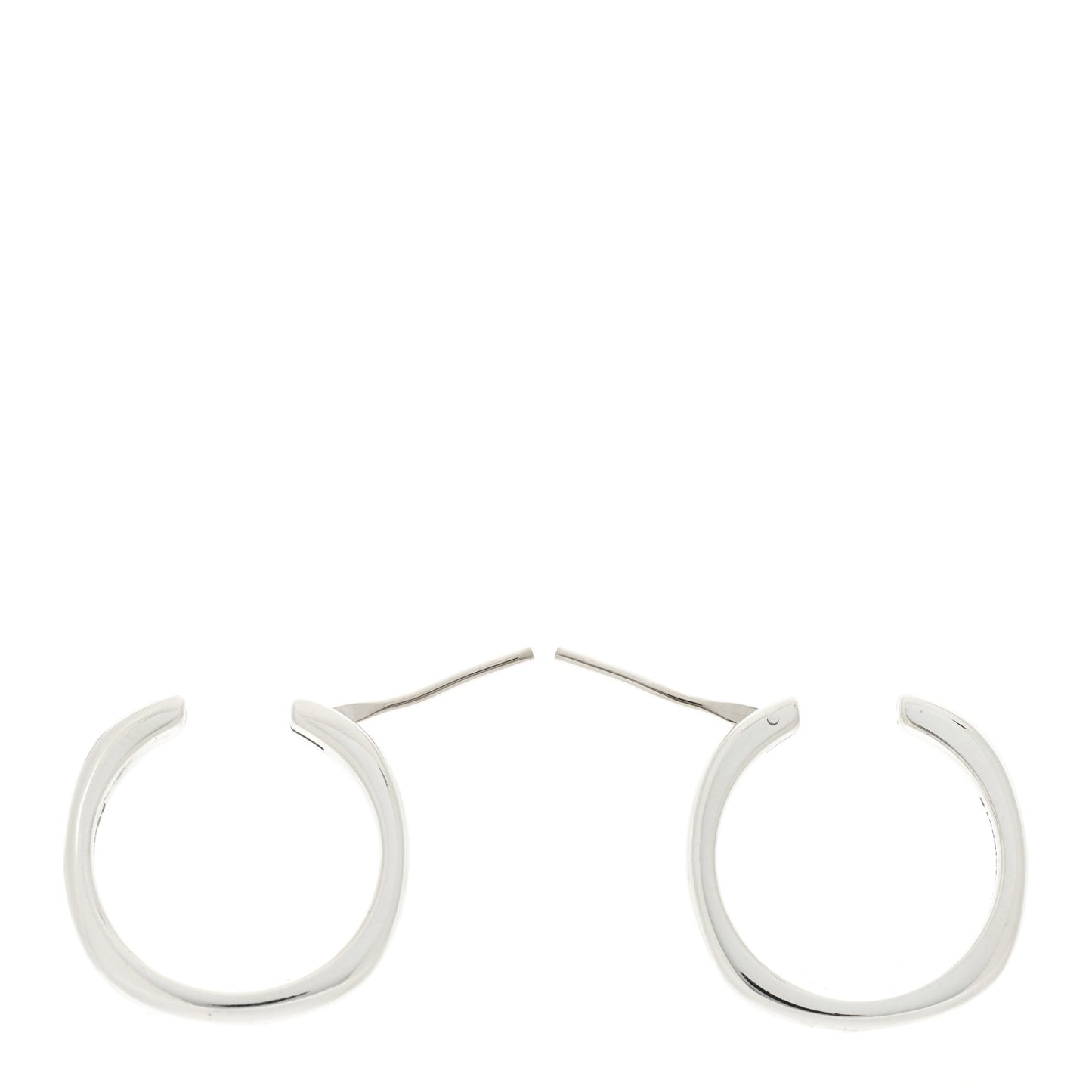 Sterling Silver Square Cushion Hoop Earrings