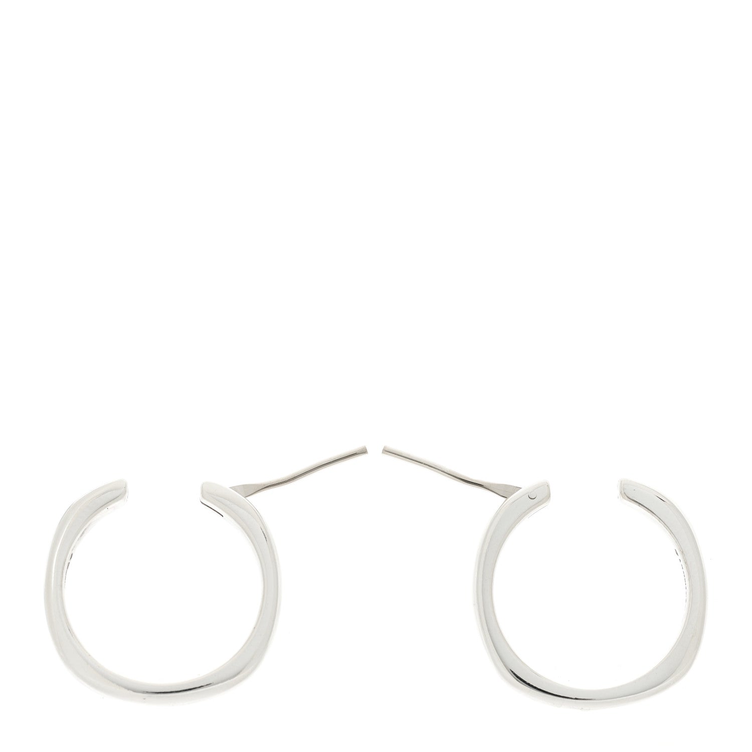 Tiffany Sterling Silver Square Cushion Hoop Earrings 3 of 4