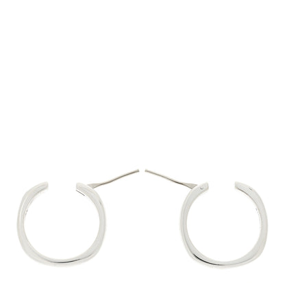 Tiffany Sterling Silver Square Cushion Hoop Earrings 3 of 4