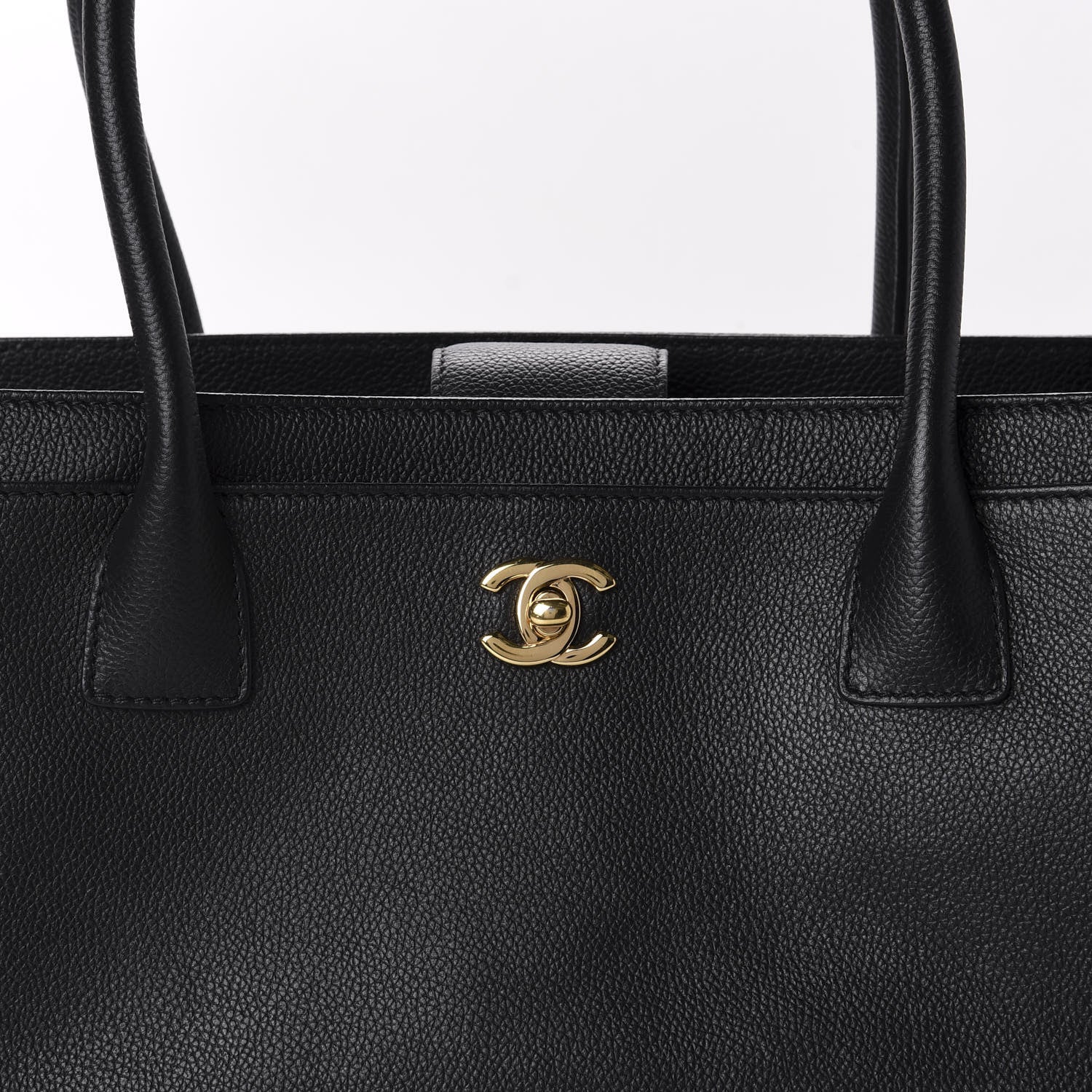 Chanel Calfskin Small Cerf Executive Shopper Tote Black 11 of 12