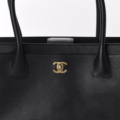 Chanel Calfskin Small Cerf Executive Shopper Tote Black 11 of 12