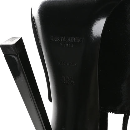 Saint Laurent Velluto Master Raso Regale Victoire 115 Slingback Pumps 36.5 Black 7 of 9