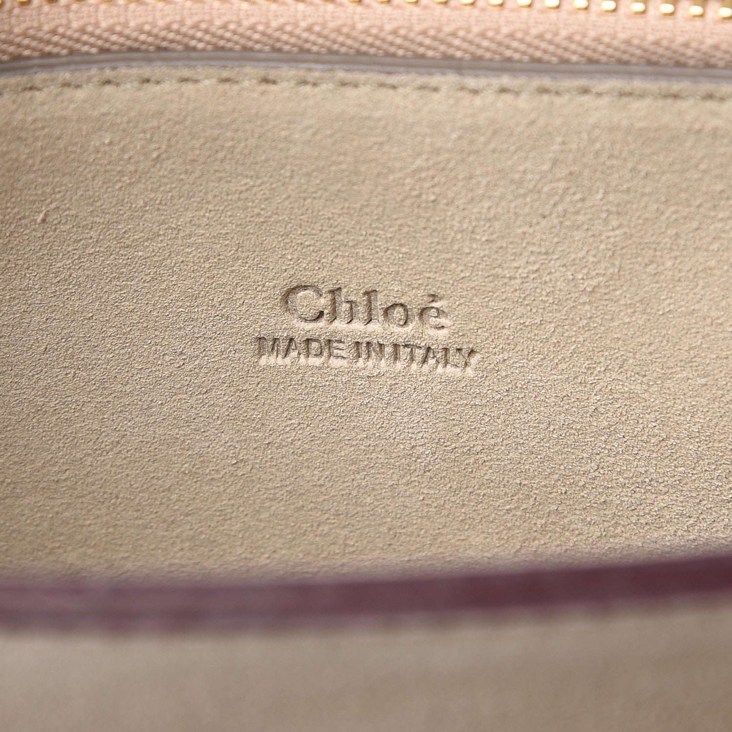 Chloe Calfskin Suede Medium Faye Shoulder Bag Plum Purple 6 of 7