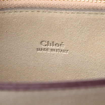 Chloe Calfskin Suede Medium Faye Shoulder Bag Plum Purple 6 of 7
