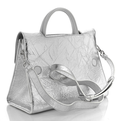 Christian Dior Metallic Calfskin Medium Diorever Flap Silver 3 of 8