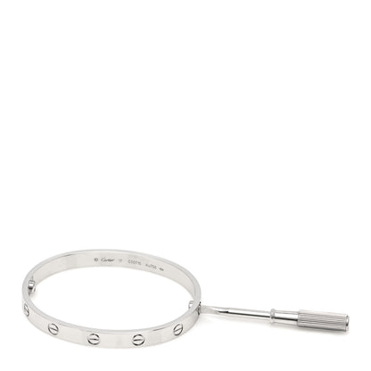 Cartier 18K White Gold LOVE Bracelet 17 4 of 5