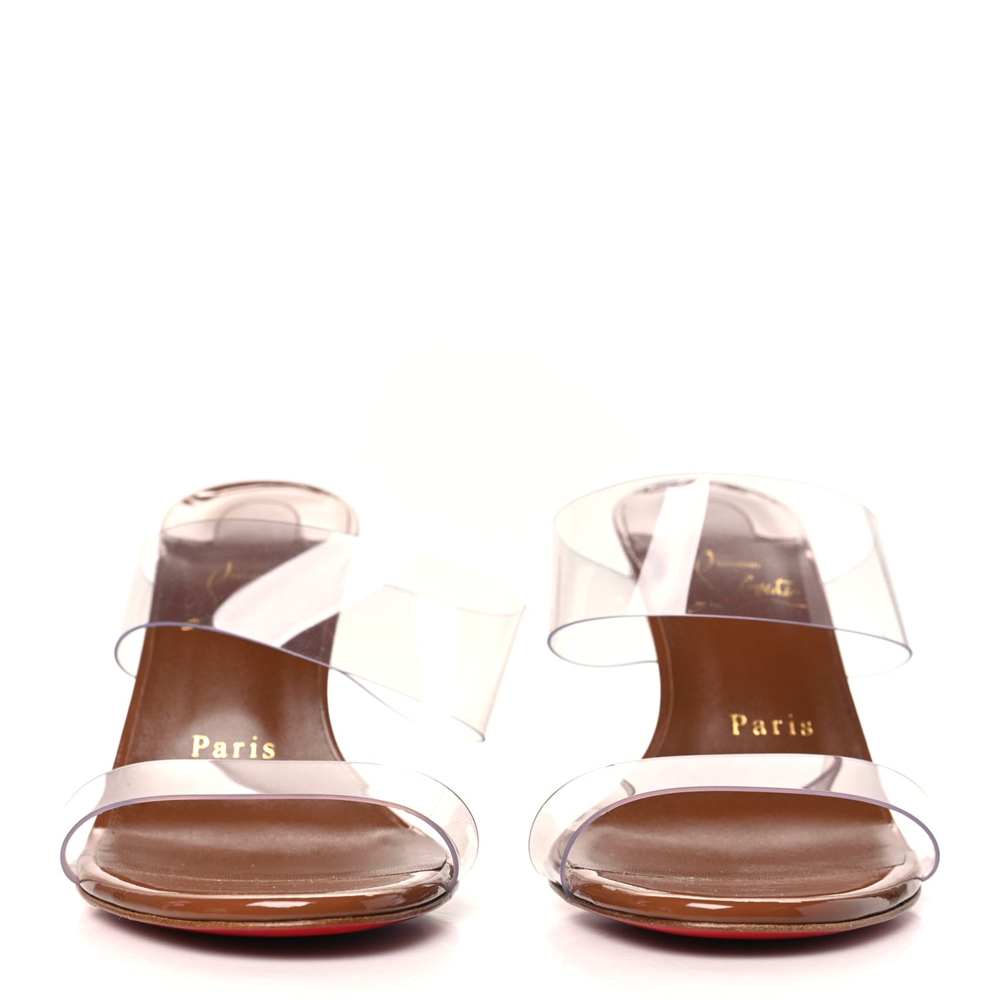 Patent PVC Just Nothing 85 Slide Sandals 38 Nude