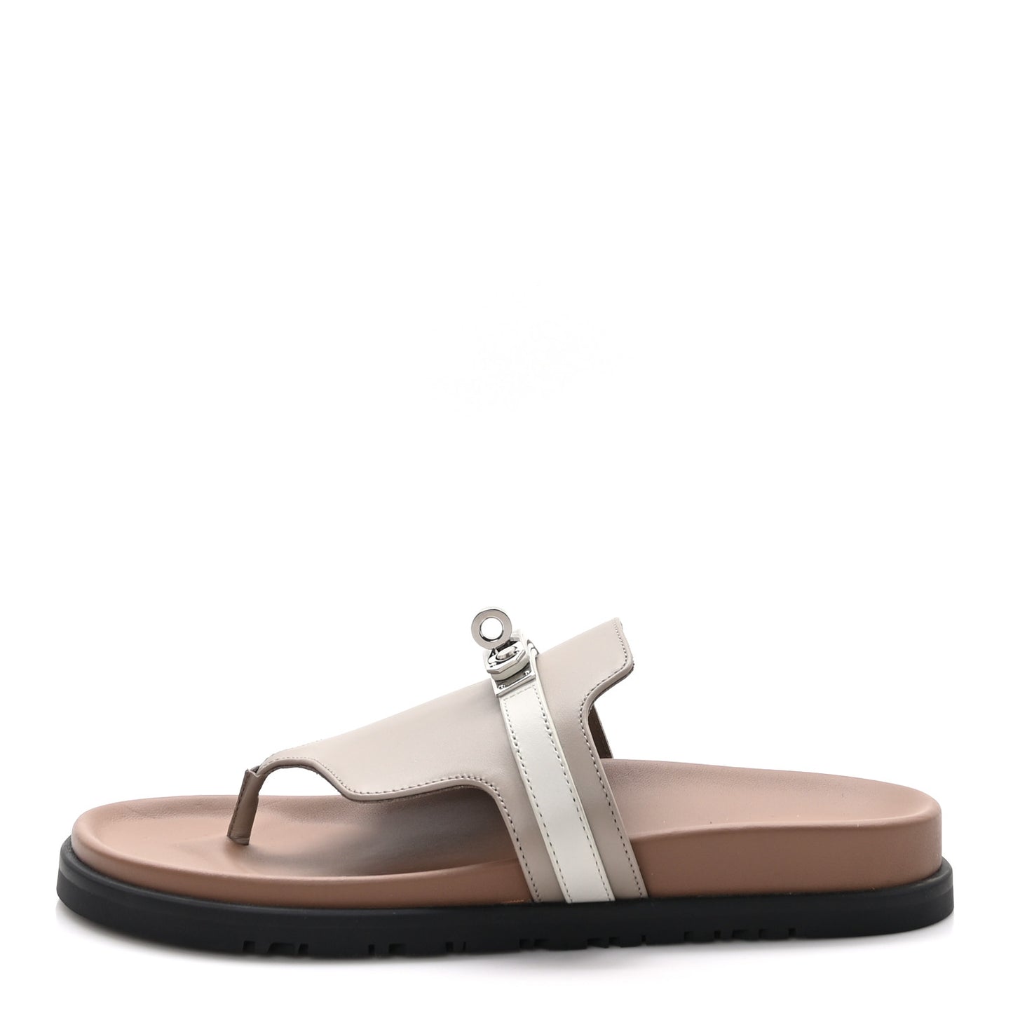 Calfskin Womens Empire Sandals 38 Beige Matic Beige Glaise