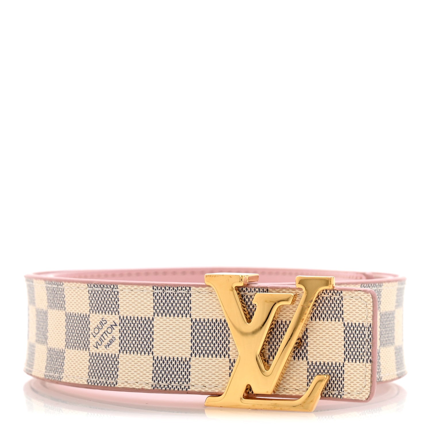Louis Vuitton Damier Azur 30mm LV Initiales Reversible Belt 85 34 Pink 1 of 10