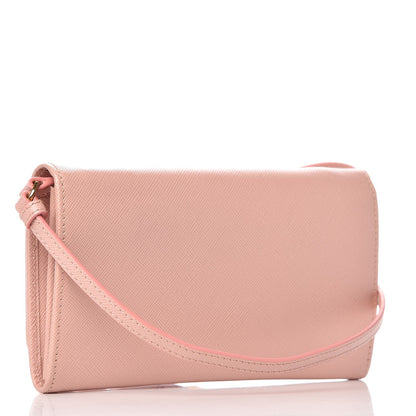 Prada Saffiano Fiocco Bow Flap Wallet Orchidea 3 of 8