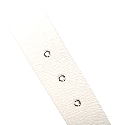 Chanel Calfskin CC Belt 95 White 5 of 6