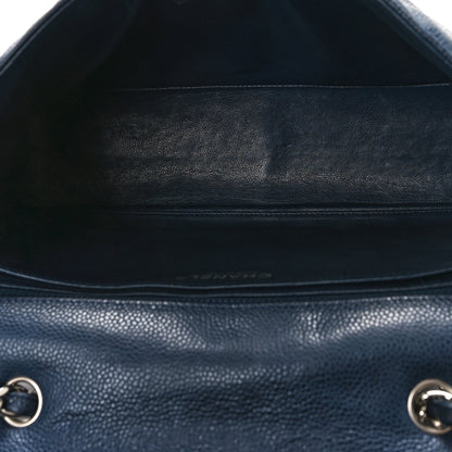 Chanel Caviar Quilted Jumbo Single Flap Navy 5 of 9