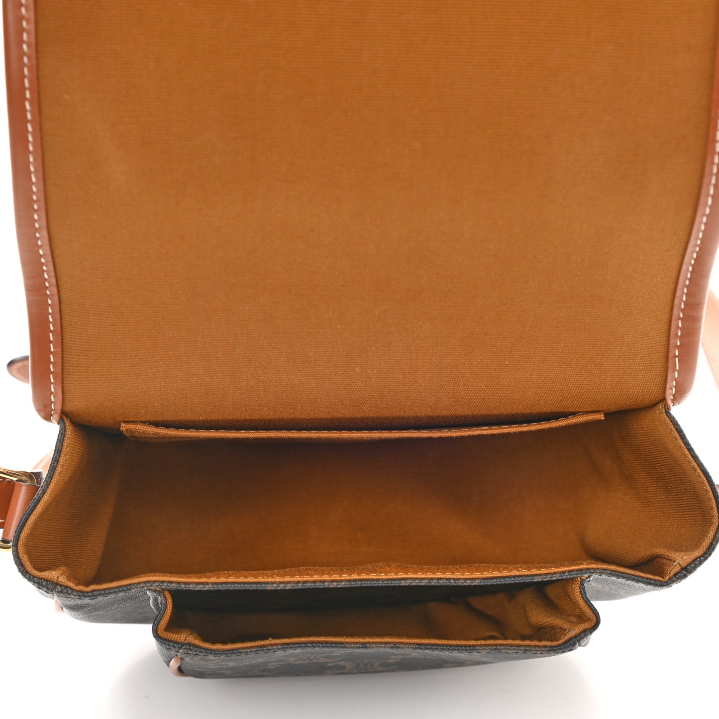 Triomphe Canvas Medium Folco Bag Tan