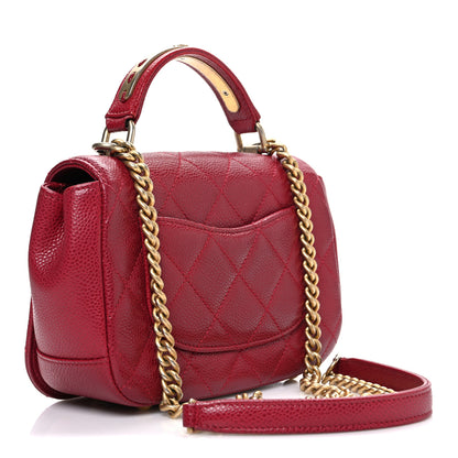 Chanel Caviar Mini Carry Around Flap Bag Red 3 of 11