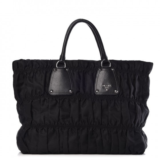 Prada Tessuto Nylon Gaufre Tote Black 1 of 7