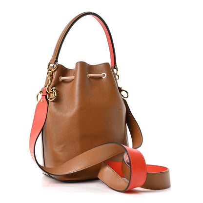 Fendi Vitello Grace F is Fendi Stamp Patch Perforated Small Mon Tresor Bucket Bag Nocciola 3 of 9