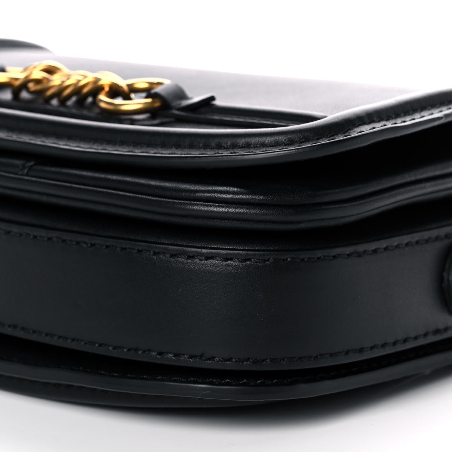 Burberry Soft Calfskin Link Flap Crossbody Black 10 of 12