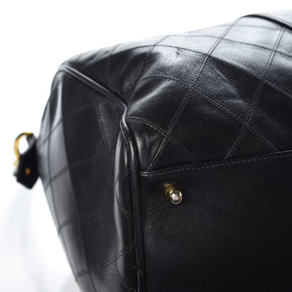 Chanel Calfskin Stitched Duffel Bag Black 12 of 14