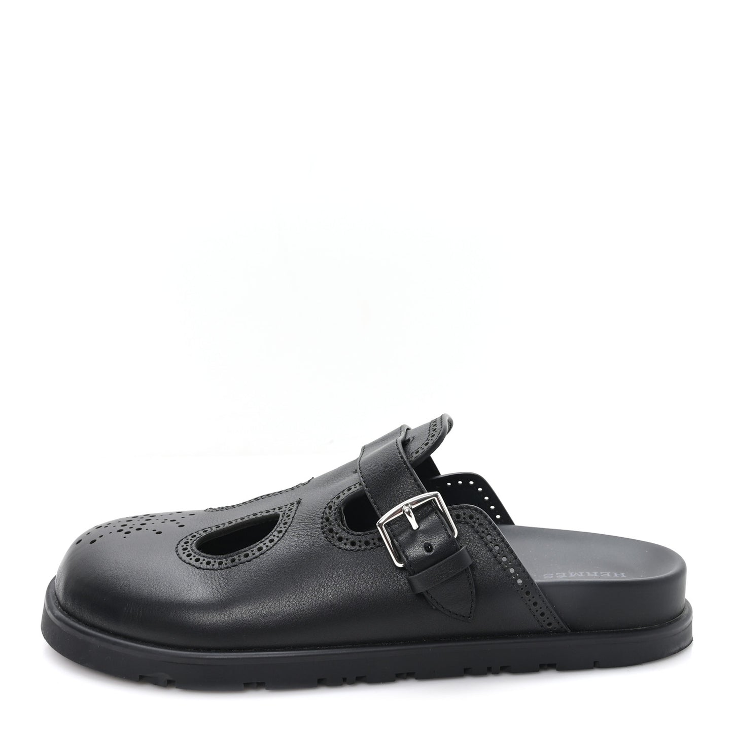 Calfskin Monk Mules  37 Black
