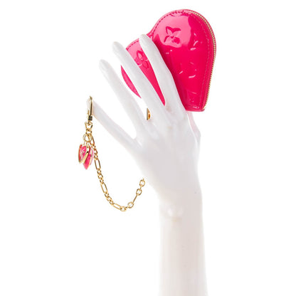 Louis Vuitton Vernis Heart Coin Purse Rose Pop 2 of 7