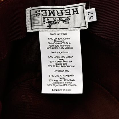 Hermes Linen Cotton Della Cavalleria Funk Hat 57 8 of 11