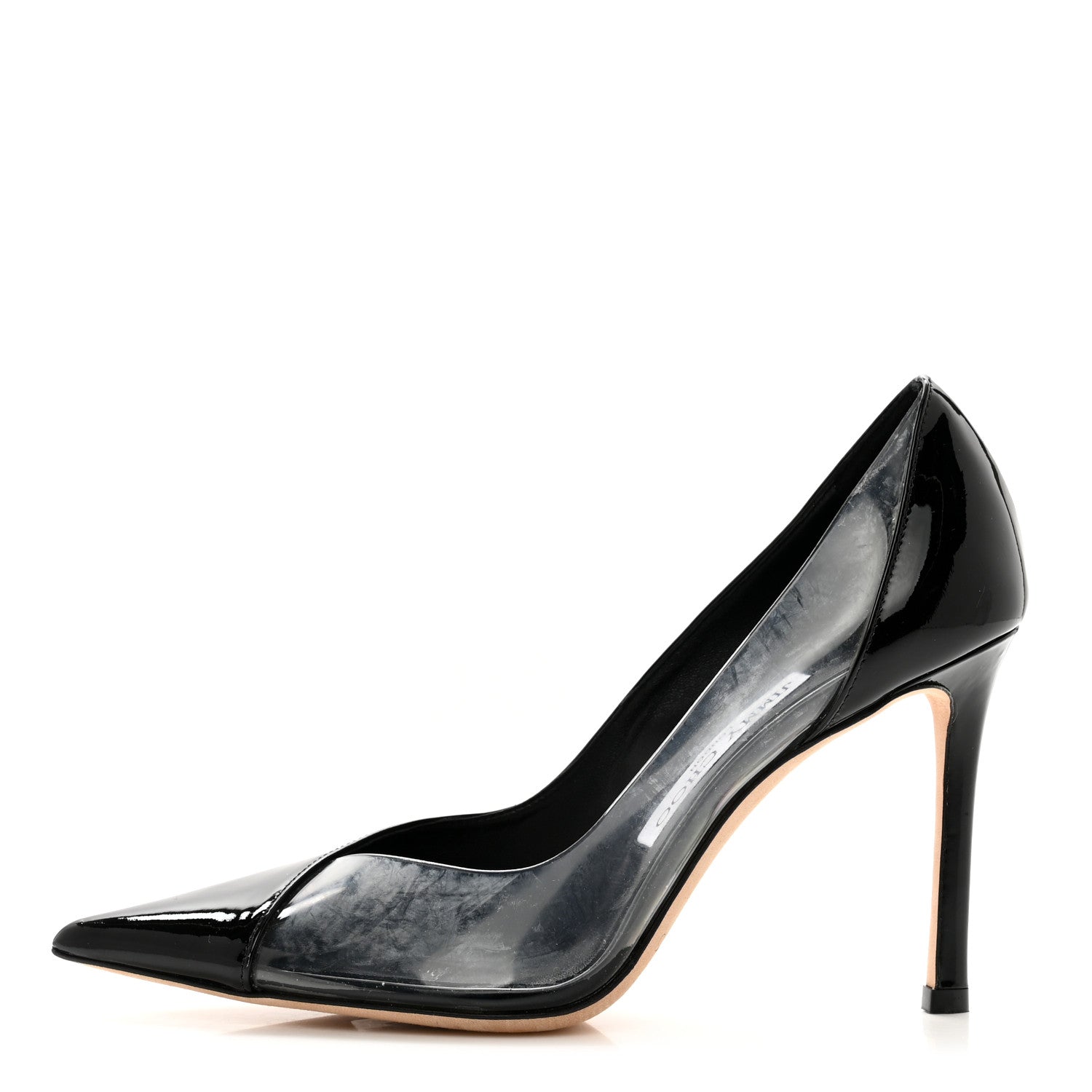 Jimmy Choo Patent Iridescent Plexi Cass 95 Pumps 35 Black 1 of 7
