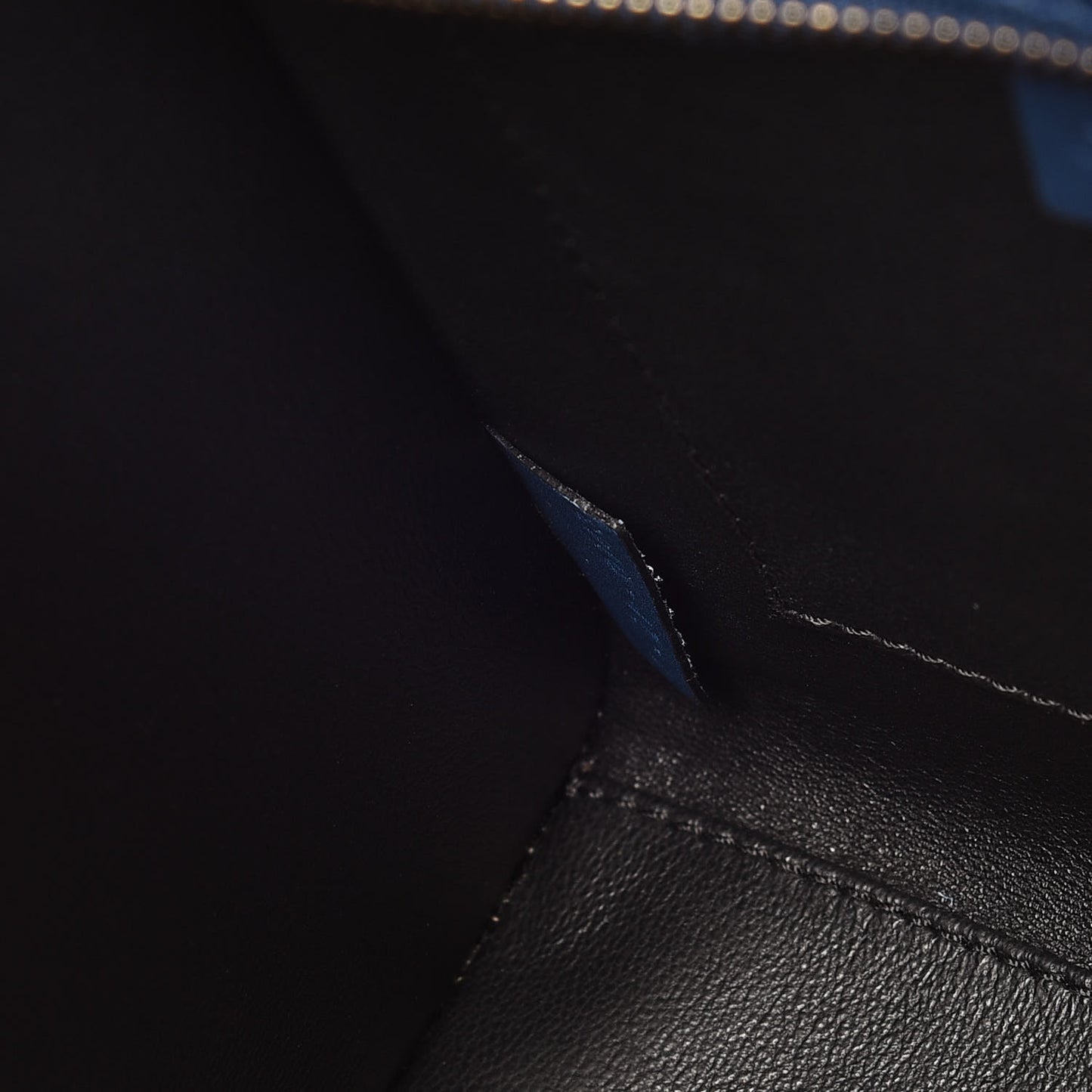 Smooth Calfskin Nano Luggage Ocean Blue