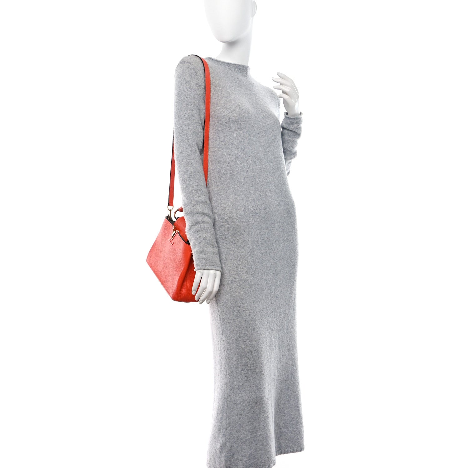 Louis Vuitton Taurillon Capucines BB Clementine 2 of 10
