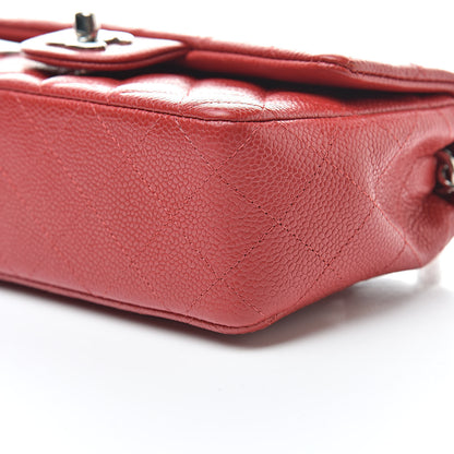 Chanel Caviar Quilted Mini Rectangular Flap Red 10 of 13