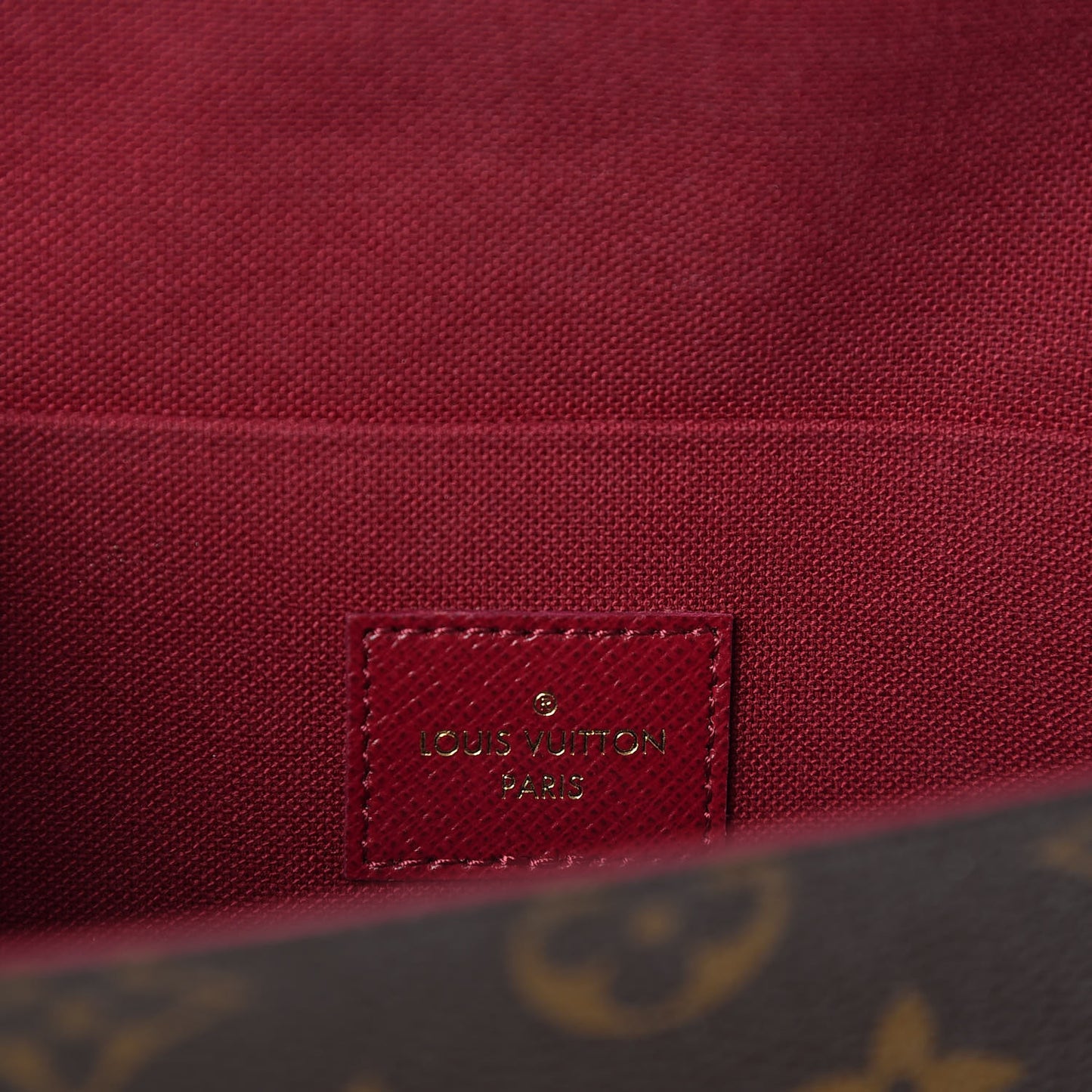 Monogram Pochette Felicie Chain Wallet Fuchsia