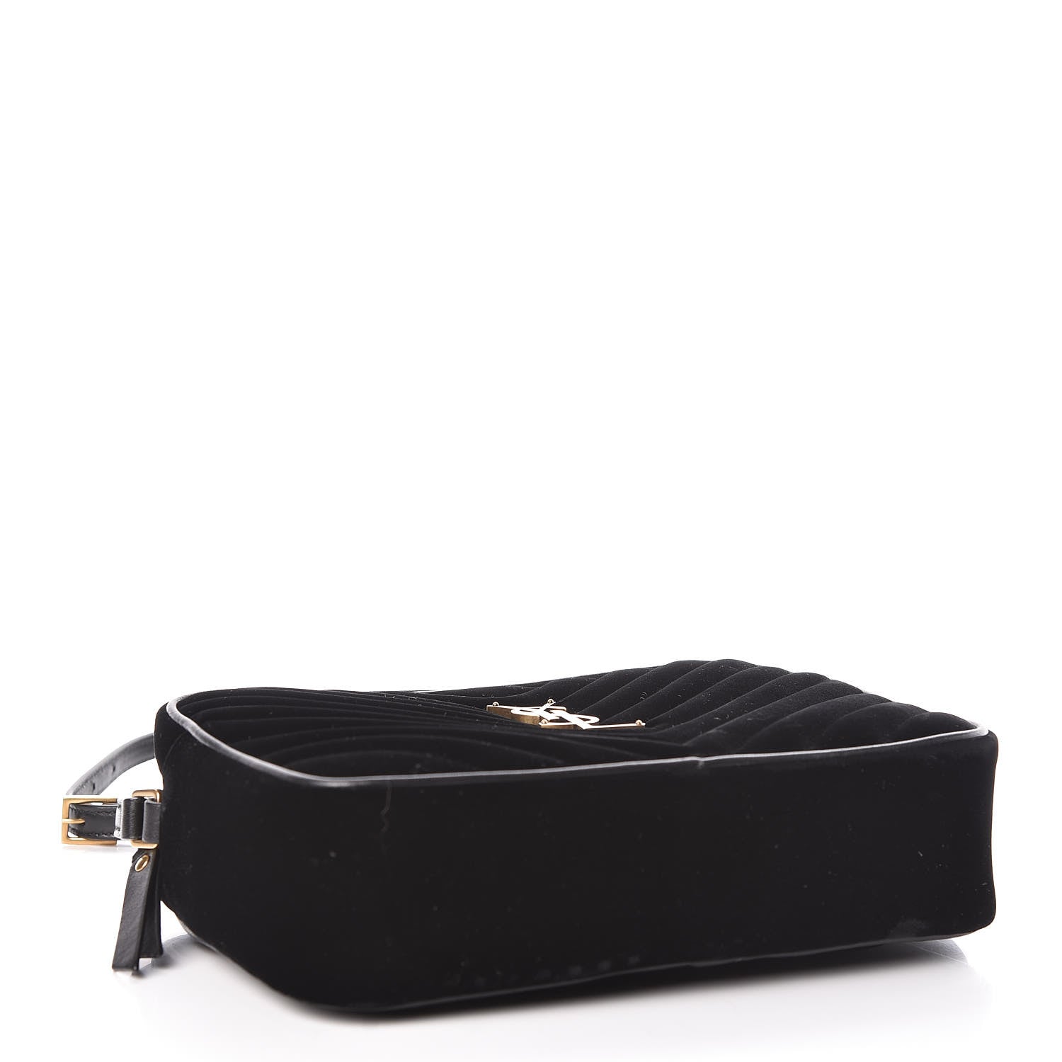 Saint Laurent Velvet Matelasse Monogram Lou Camera Bag Black 4 of 10