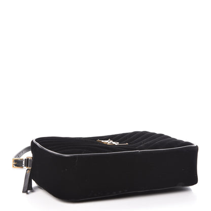 Saint Laurent Velvet Matelasse Monogram Lou Camera Bag Black 4 of 10