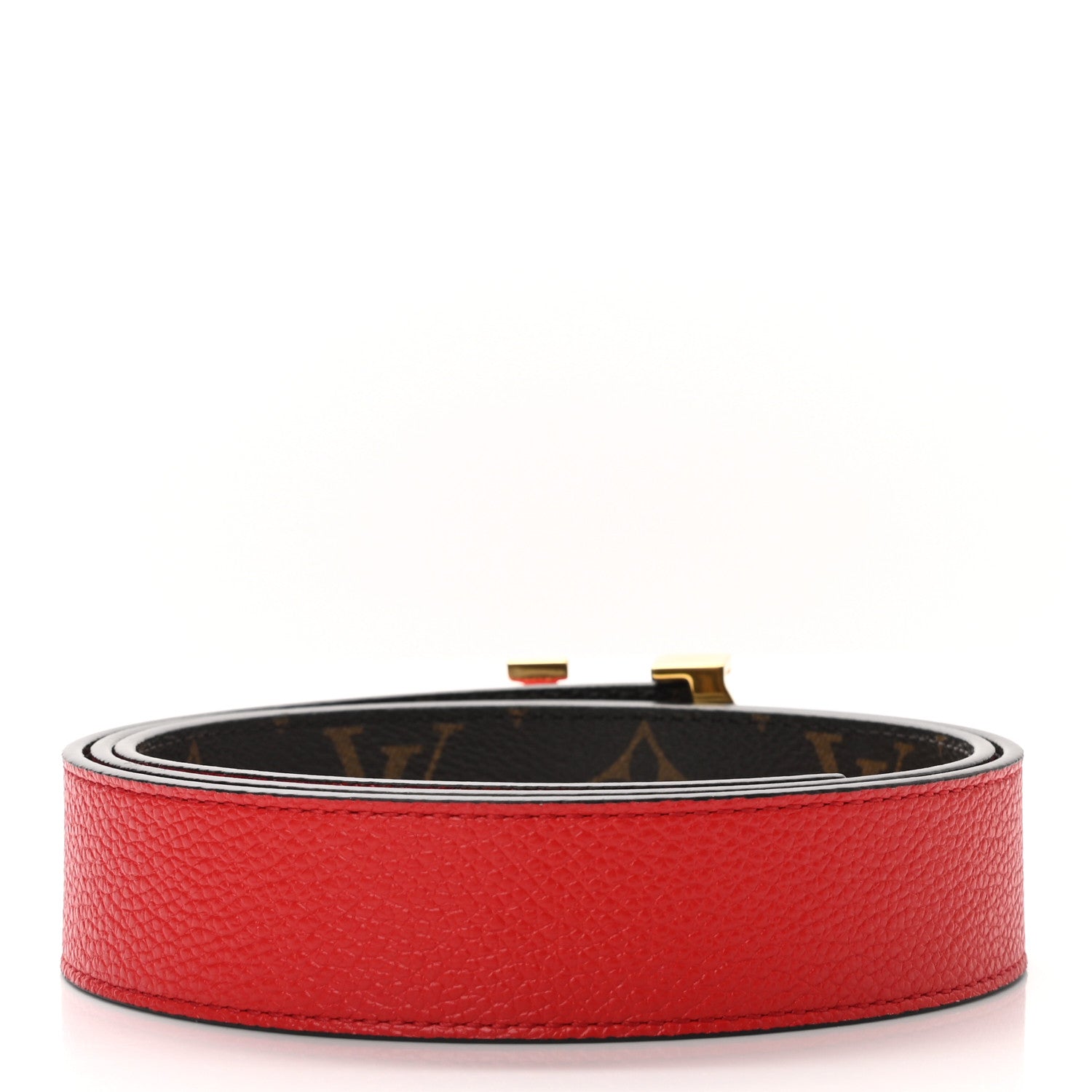 Louis Vuitton Monogram 30mm LV Initiales Reversible Belt 85 34 Coquelicot 2 of 8