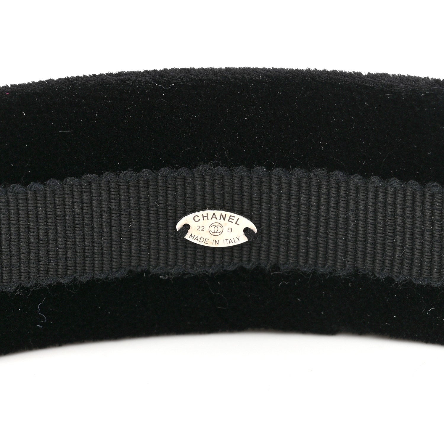 Chanel Velvet CC Headband Black 6 of 7