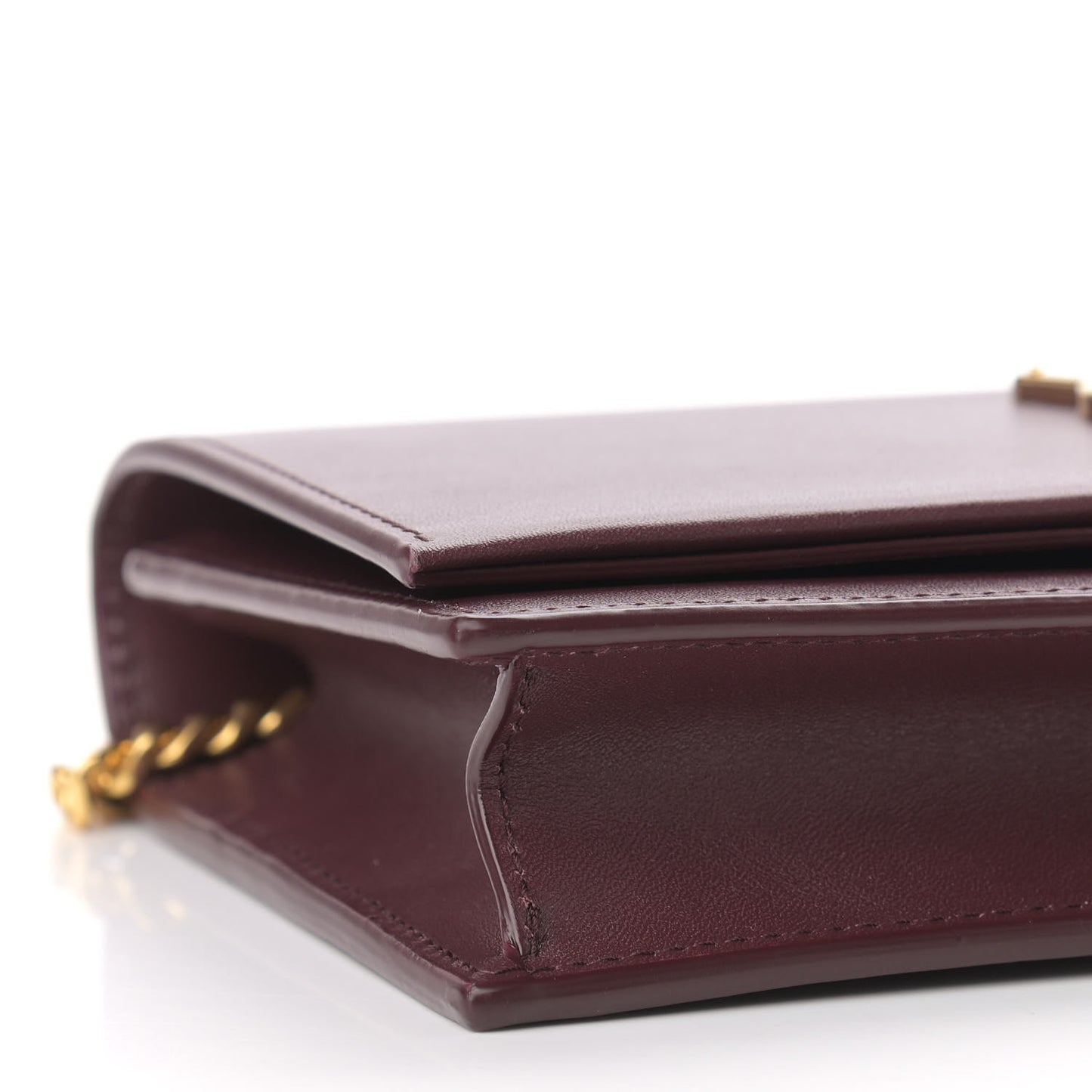 Smooth Calfskin Classic Monogram Kate Tassel Chain Wallet Palissandre