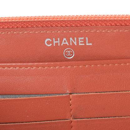 Chanel Caviar Large Timeless CC Gusset Zip Around Wallet Dark Orange 6 of 12