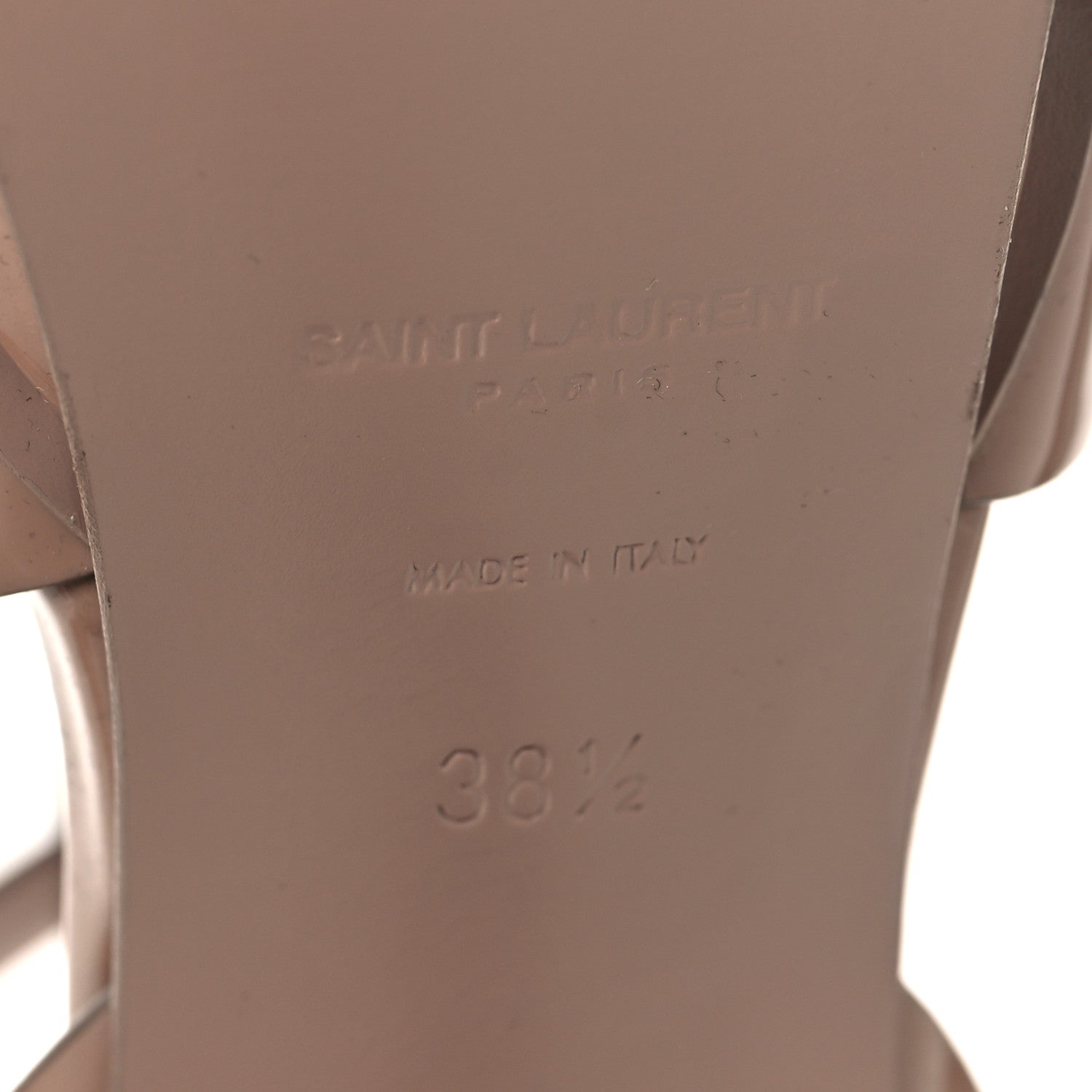 Saint Laurent Patent Tribute 105 Platform Sandals 38.5 Nude Powder 7 of 10