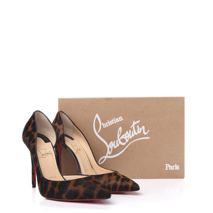 Christian Louboutin Pony Hair Dark Leopard Iriza 100 Pumps 35.5 Brown 9 of 9