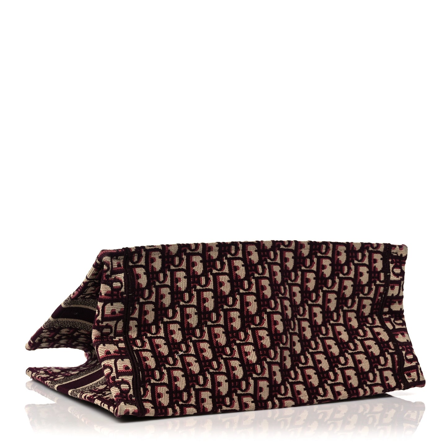 Oblique Medium Book Tote Burgundy Multicolor