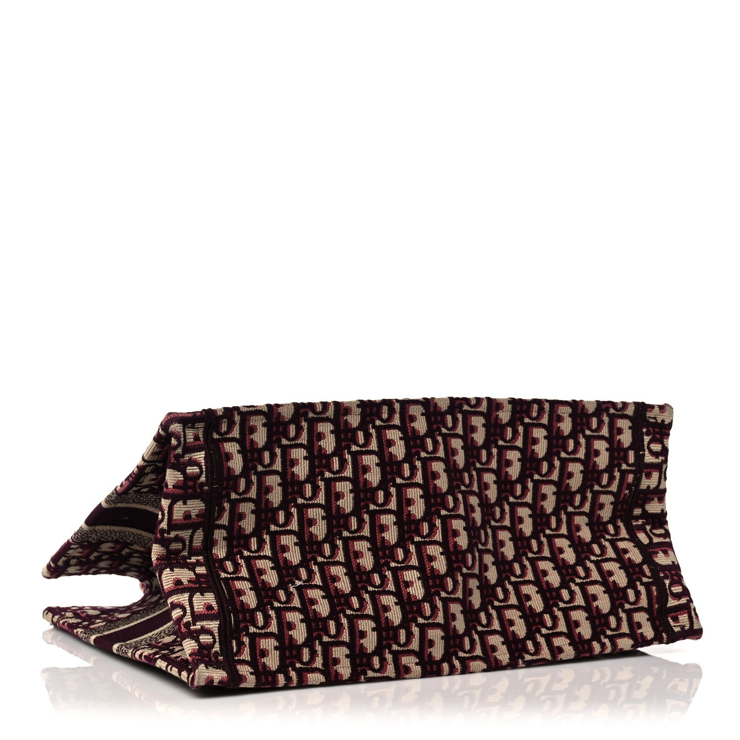 Christian Dior Oblique Medium Book Tote Burgundy Multicolor 4 of 9