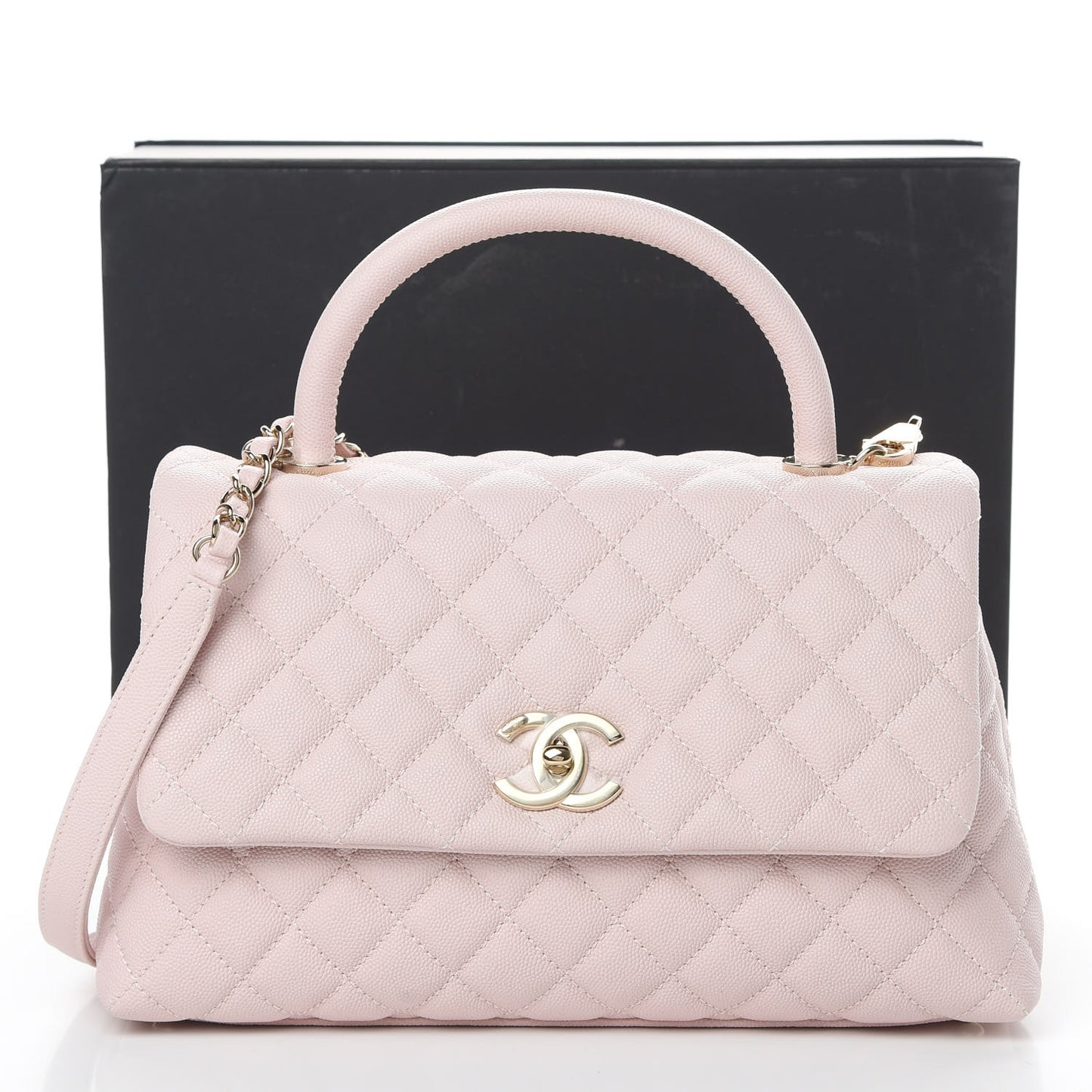 Caviar Quilted Small Coco Handle Flap Lilas Lilac