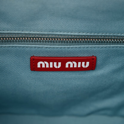 Miu Miu Nappa Matelasse Wicker Basket Bag Red Multicolor 7 of 10