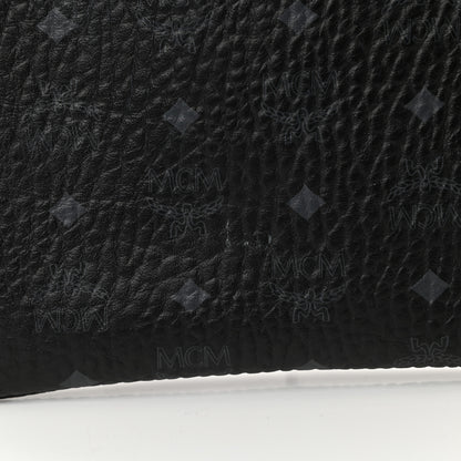 MCM Visetos Liz Shopper Tote Pouch Black 8 of 9